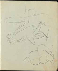 Tänzer und Darsteller (Seite aus einem Skizzenbuch)