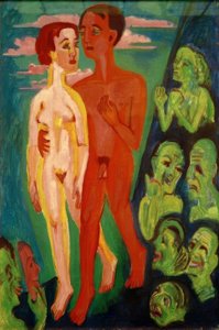 Das Paar vor den Menschen von Ernst Ludwig Kirchner