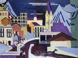 Bahnhof Davos-Platz, 1931 von Ernst Ludwig Kirchner