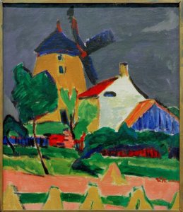 Die Windmühle bei Moritzburg von Ernst Ludwig Kirchner