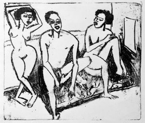 Drei schwarze Akte von Ernst Ludwig Kirchner