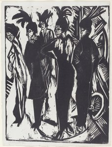 Fünf Frauen auf der Straße von Ernst Ludwig Kirchner