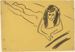 Fränzi liegend von Ernst Ludwig Kirchner