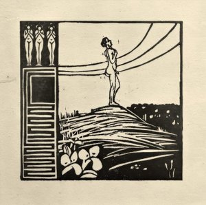Männliche Figur auf einem Berg (Die Sehnsucht) von Ernst Ludwig Kirchner