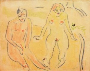 Mann und Frau (Sitzende auf der Wiese)