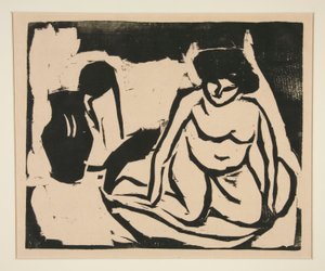 Nacktes Mädchen im Bad von Ernst Ludwig Kirchner