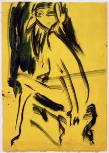 Ohne Titel (Sitzendes Mädchen) von Ernst Ludwig Kirchner