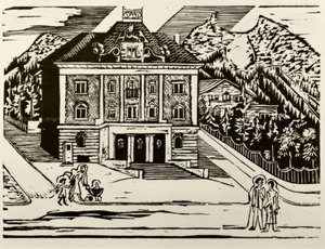 Postgebäude Davos von Ernst Ludwig Kirchner