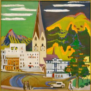 Rathaus Davos Platz von Ernst Ludwig Kirchner
