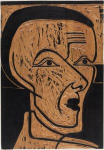 Selbstporträt, Zeichnungsstock von Ernst Ludwig Kirchner