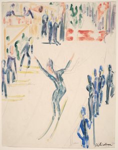 Skispringer von Ernst Ludwig Kirchner