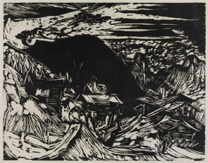 Stafelalp mit Altein und Tinzenhorn von Ernst Ludwig Kirchner