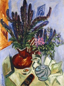 Stillleben mit Blumenvasen, 1912 von Ernst Ludwig Kirchner