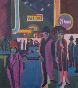 Straßenszene bei Nacht von Ernst Ludwig Kirchner
