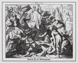 Krönungsprozession von König Konrad II. von Deutschland von Ernst Sigmund Kirchbach