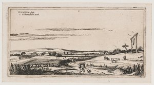Landschaft mit Galgenfeld bei Haarlem von Esaias van de Velde