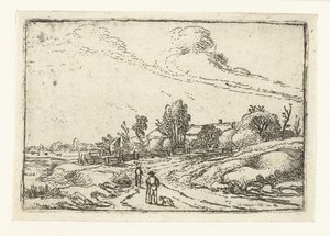 Pfad entlang eines Bauernhofs von Esaias van de Velde