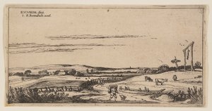Landschaft mit Galgen (nahe Haarlem), aus Landschaften von Esaias van den Velde I