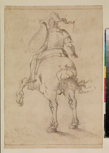 Berittener Soldat von hinten gesehen von Esteban (circle of) March