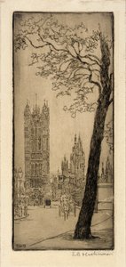 Londoner Szene mit Kirche