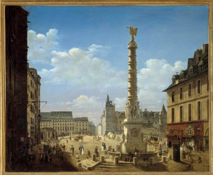 Der Platz und der Brunnen von Chatelet