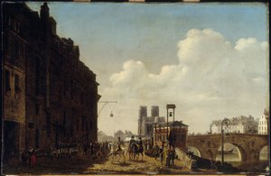 Der Kaiser besucht die Wein- und Branntweinhalle, 1811 von Etienne Bouhot