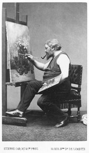 Gustave Courbet malt seine Staffelei (Foto)