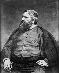 Porträt des Malers Gustave Courbet von Fotograf Etienne Carjat. Originaldruck, Fonds der fotografischen Werkstatt Roth & Cie