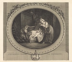 Die Unschuld inspiriert die Zärtlichkeit von Etienne Claude Voysard after Jean Honoré Fragonard