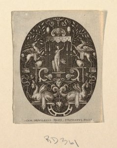Athena, aus Grotesques à fond noir, Divinités et Allégories