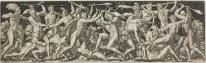Kämpfe und Triumphe: Schlacht der nackten Männer von Etienne Delaune