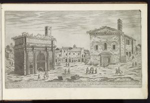 Bogen des Septimius Severus in Rom von Etienne Duperac