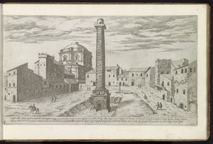 Forum von Trajan mit der Trajanssäule in Rom (Bouwwerken uit de oudheid)