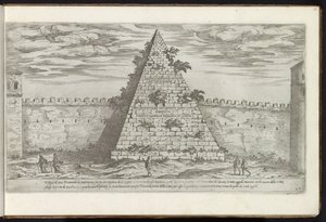 Pyramide des Cestius in Rom von Etienne Duperac