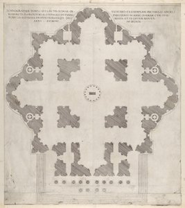 Speculum Romanae Magnificentiae: Plan von St. Peter, 1569 von Etienne Duperac
