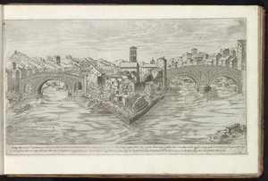 Tiberinsel in Rom von Etienne Duperac