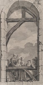 Die Kapelle der Enfants-Trouvés in Paris: Religieuse et petites filles regardant la crèche, 1756