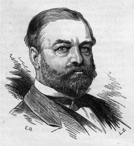 Porträt von Adolphe Cochery, französischer Politiker. Gravur von Bocour in „Le Monde Illustré“ Nr. 1287 vom 26. November