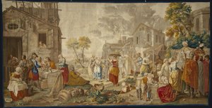 Der Freiluftmarkt, aus Dorffesten, 1775-89
