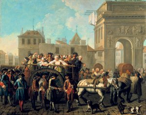 Transport von Prostituierten zur Salpêtrière, um 1760-1770