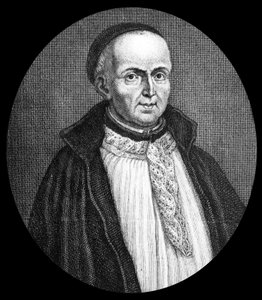 Michel Le Tellier (1643-1719) französischer Theologe, Jesuit, Beichtvater von Ludwig XIV, Gravur von Etienne Jehandier (after) Desrochers