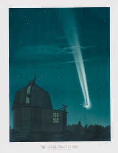 Der Große Komet von 1881, beobachtet in der Nacht vom 25. auf den 26. Juni, um 1:30 Uhr, veröffentlicht 1881
