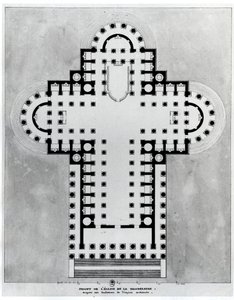 Projekt für die Kirche der Madeleine. Zeichnung. Architektur von Etienne Louis Boullee, französischer Architekt (1728-1799) von Etienne Louis Boullee