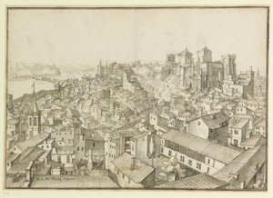 Von der Stadt Avignon und darüber hinaus: Ansicht der Stadt Avignon und der Umgebung von Etienne Martellange