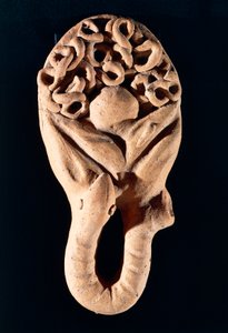 Terrakotta-Votivgabe, die einen Darm darstellt, etruskische Zivilisation von Etruscan