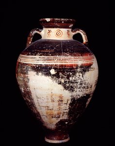 Etruskische Zivilisation: Attische Amphore vom Typ SOS, aus Cerveteri, Nekropole von Monte Abatone, Italien - 675-625 v. Chr.