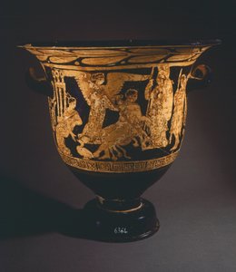 Krater von dem Nepi-Maler. Rotfigurige Keramik aus Corchiano (Latium). Etruskische Zivilisation, 4. Jahrhundert v. Chr. von Etruscan