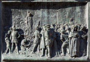 Giordano Bruno auf dem Scheiterhaufen verbrannt, Campo de