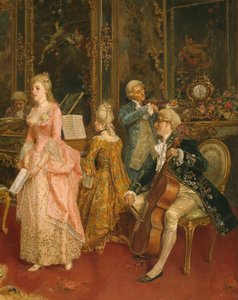 Konzert zur Zeit von Mozart, 1853 (Detail)