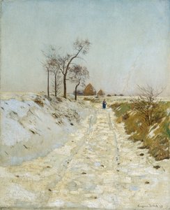 Hohlweg im Winter